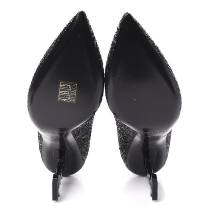 Saint Laurent Glitter Opyum 85 Pumps 37.5 Black 5 of 9