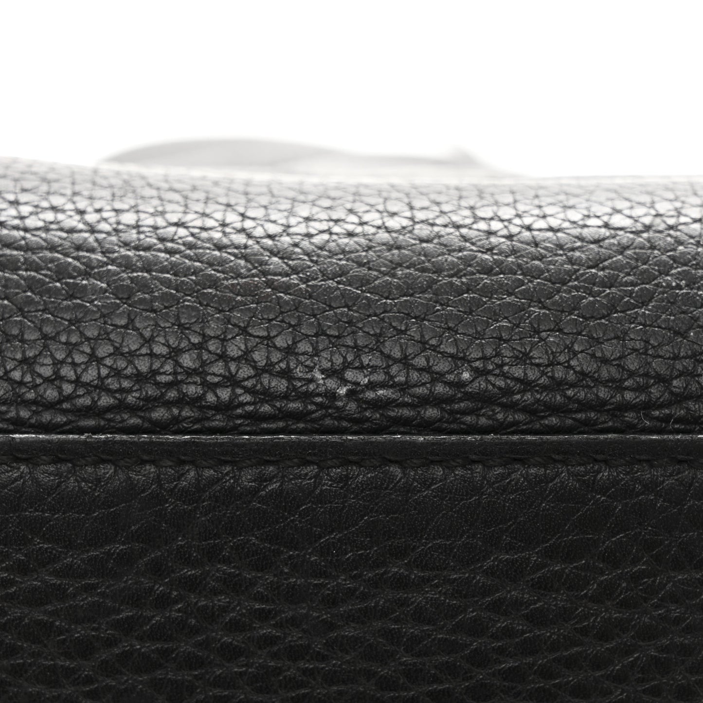 Pebbled Calfskin Medium Soho Chain Shoulder Bag Black