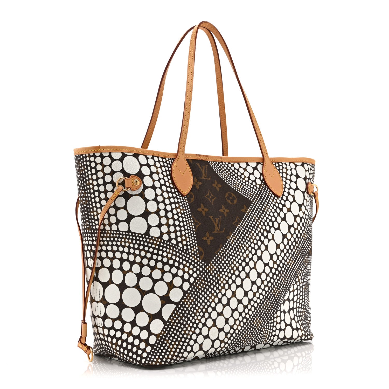 Louis Vuitton Monogram Kusama Waves Neverfull MM White 3 of 11