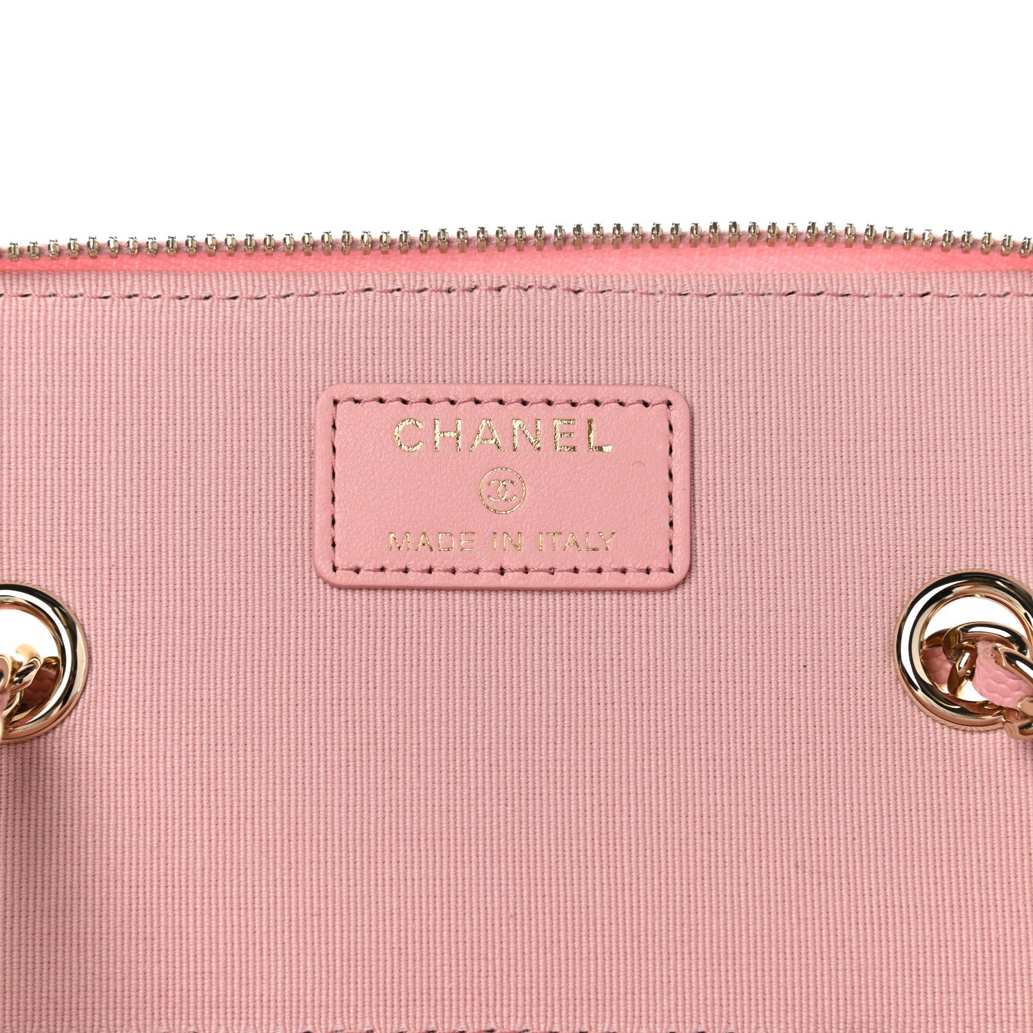 Chanel Caviar Quilted Small Vanity Case With Chain Pink 6 of 9