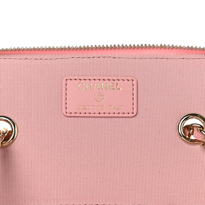 Chanel Caviar Quilted Small Vanity Case With Chain Pink 6 of 9