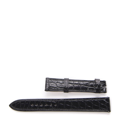 Hermes Shiny Alligator Watch Strap Black 1 of 4