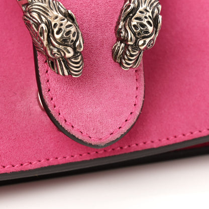 Gucci Suede Cudu Vitello Velvet Small Dionysus Shoulder Bag Pink Tropical Flower 12 of 16