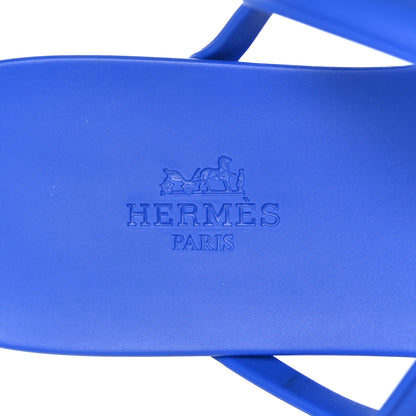 Hermes Rubber Womens Egerie Sandals 41 Bleu Outremer 6 of 8