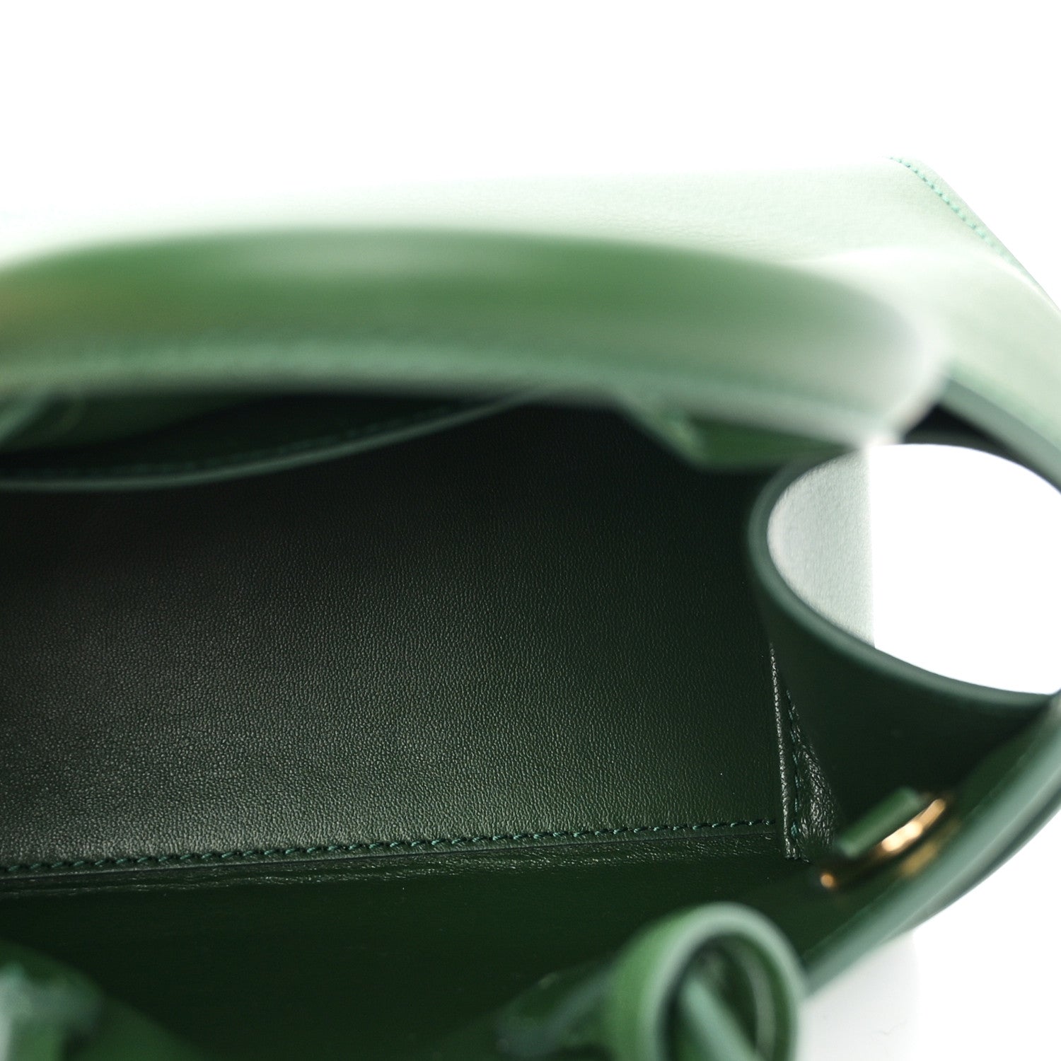 Salvatore Ferragamo Calfskin Mini Hug Bag Forest Green 5 of 9