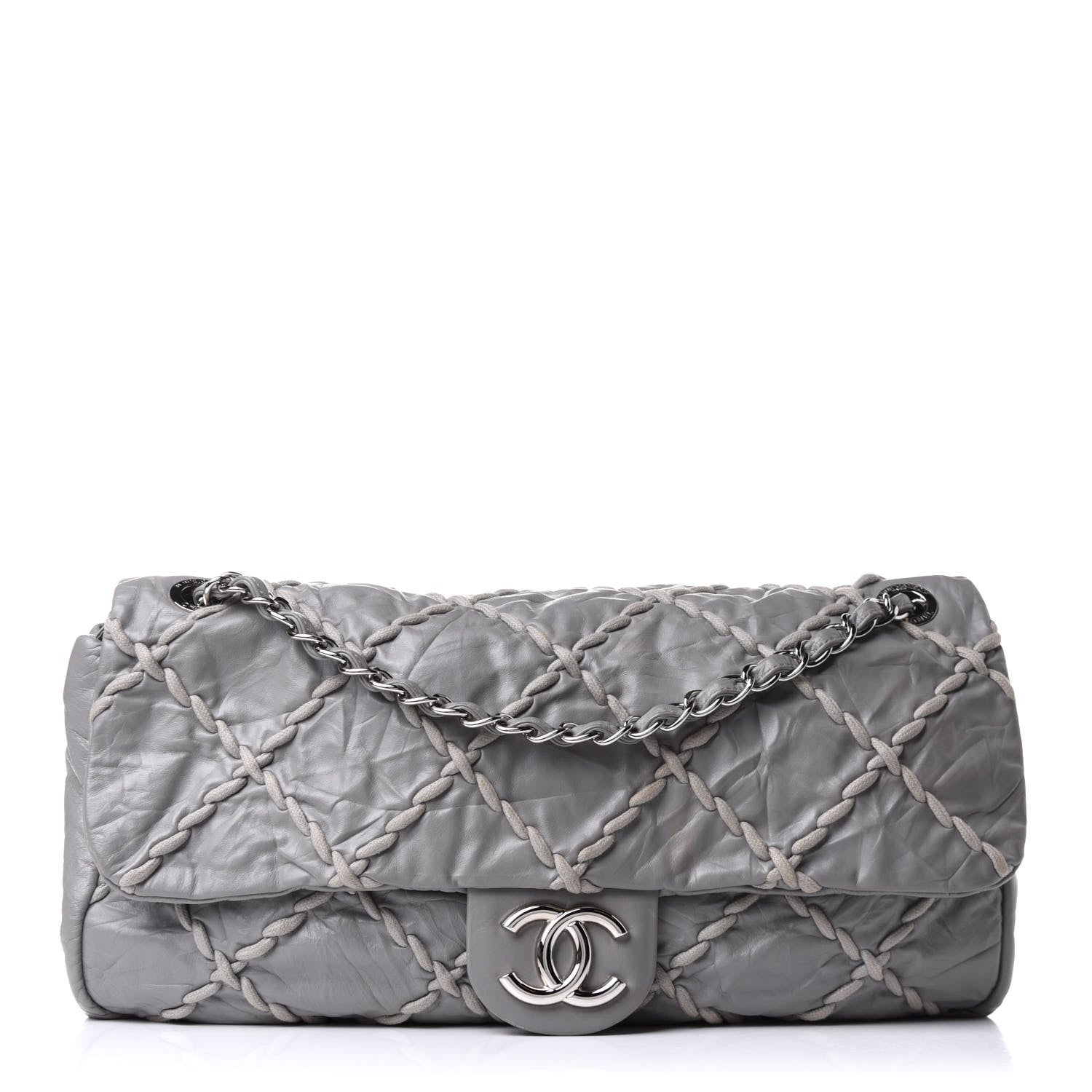 Chanel Calfskin Ultra Stitch Oversized Flap Grey 1 of 10