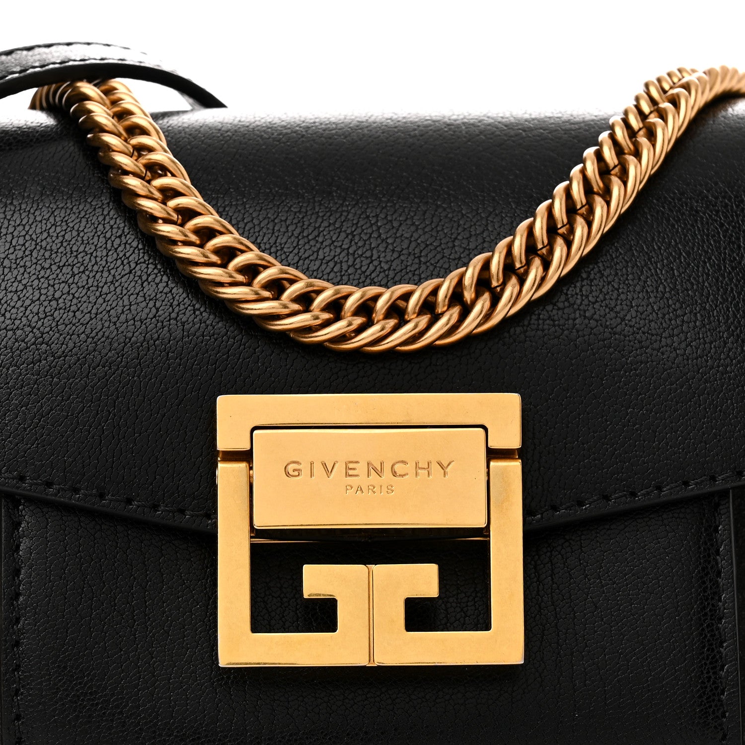 Givenchy Goatskin Suede Mini GV3 Shoulder Bag Black 9 of 9