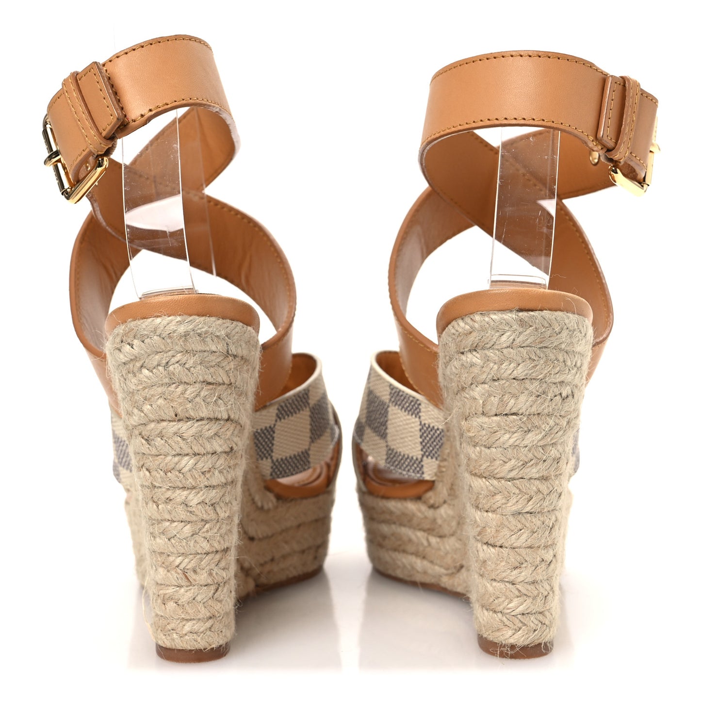 Damier Azur Starboard Wedges 35 Tan