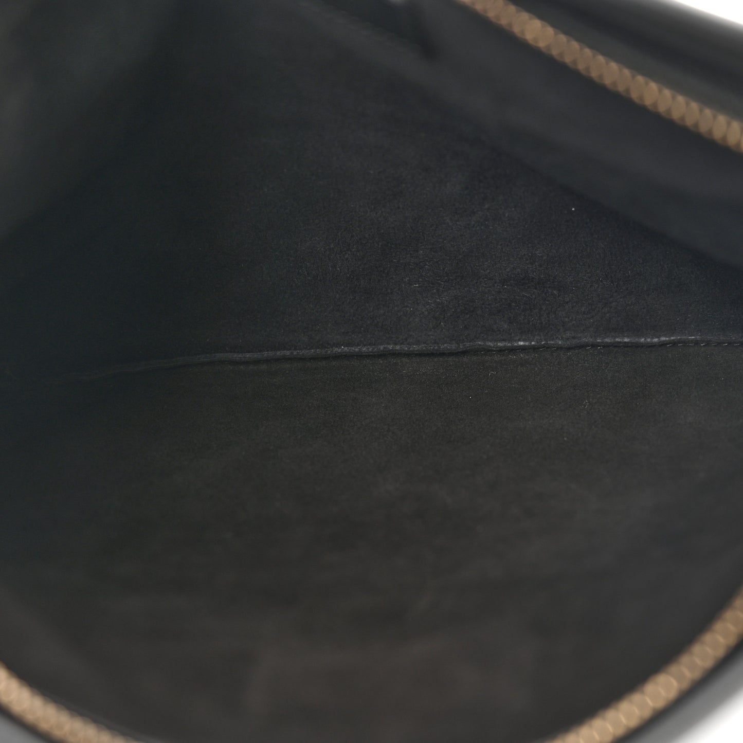 Calfskin Medium Diordouble Zip Pouch Black