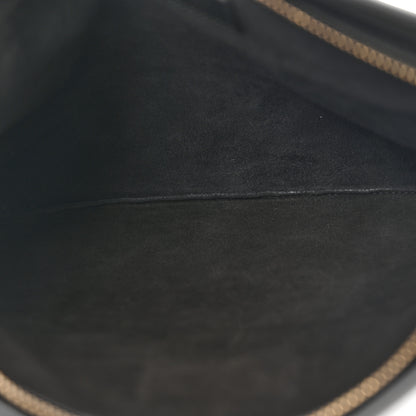 Christian Dior Calfskin Medium Diordouble Zip Pouch Black 6 of 10