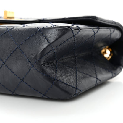 Chanel Aged Calfskin Quilted 2.55 Reissue Mini Flap Navy 10 of 10