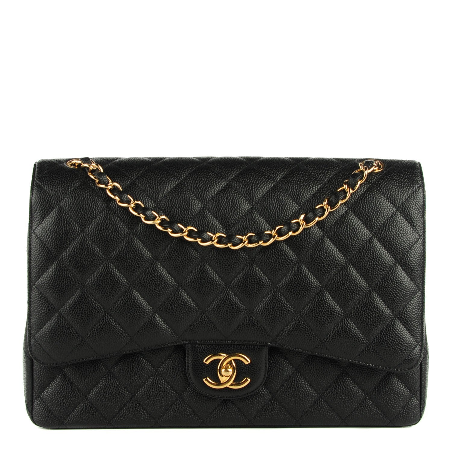 Chanel Caviar Quilted Maxi Double Flap Black 1 of 9