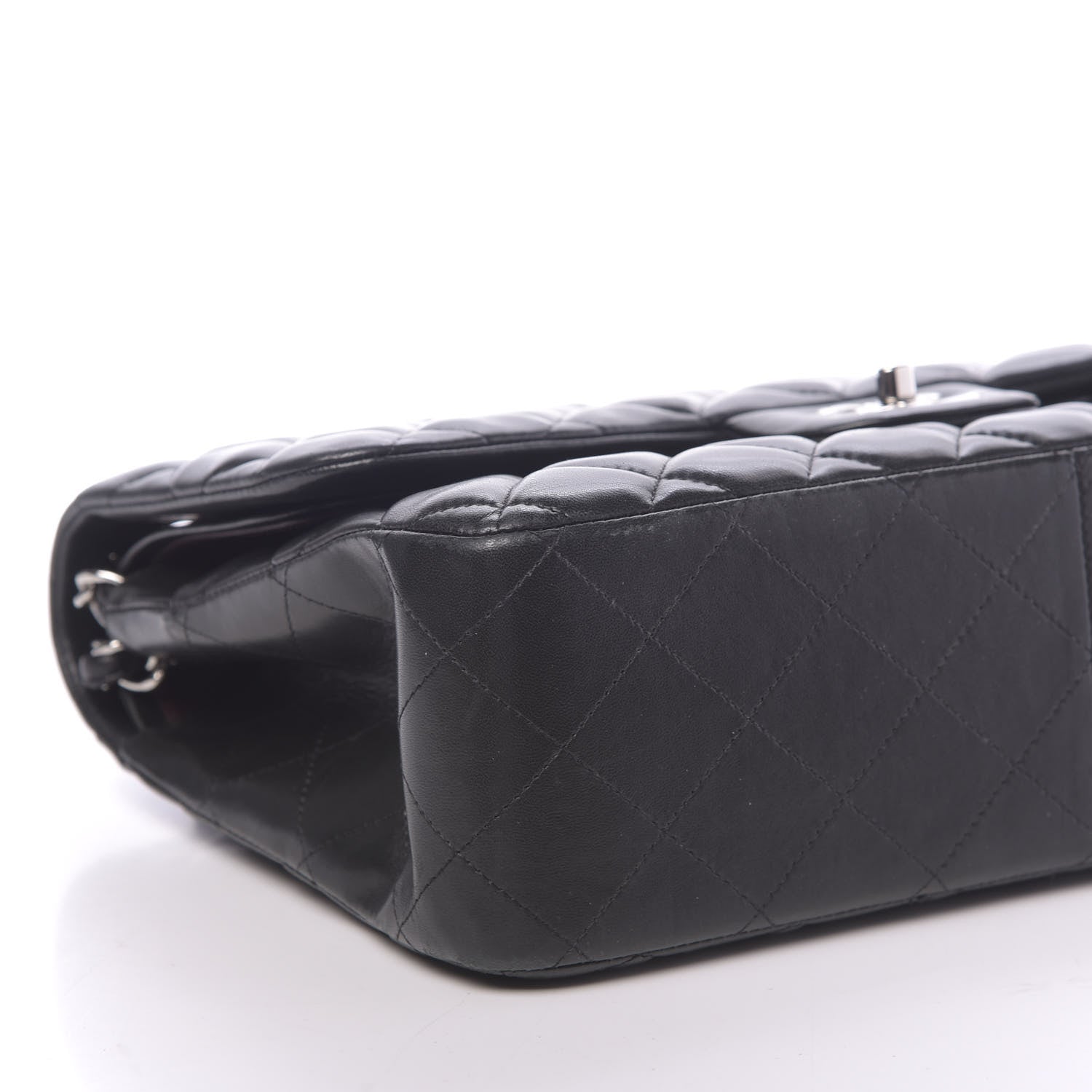 Chanel Lambskin Quilted Jumbo Double Flap Black 8 of 11