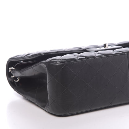 Chanel Lambskin Quilted Jumbo Double Flap Black 8 of 11