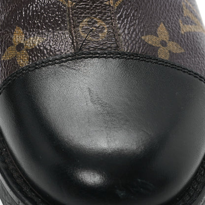 Louis Vuitton Calfskin Monogram Wonderland Flat Ranger Boots 35.5 Black 8 of 9