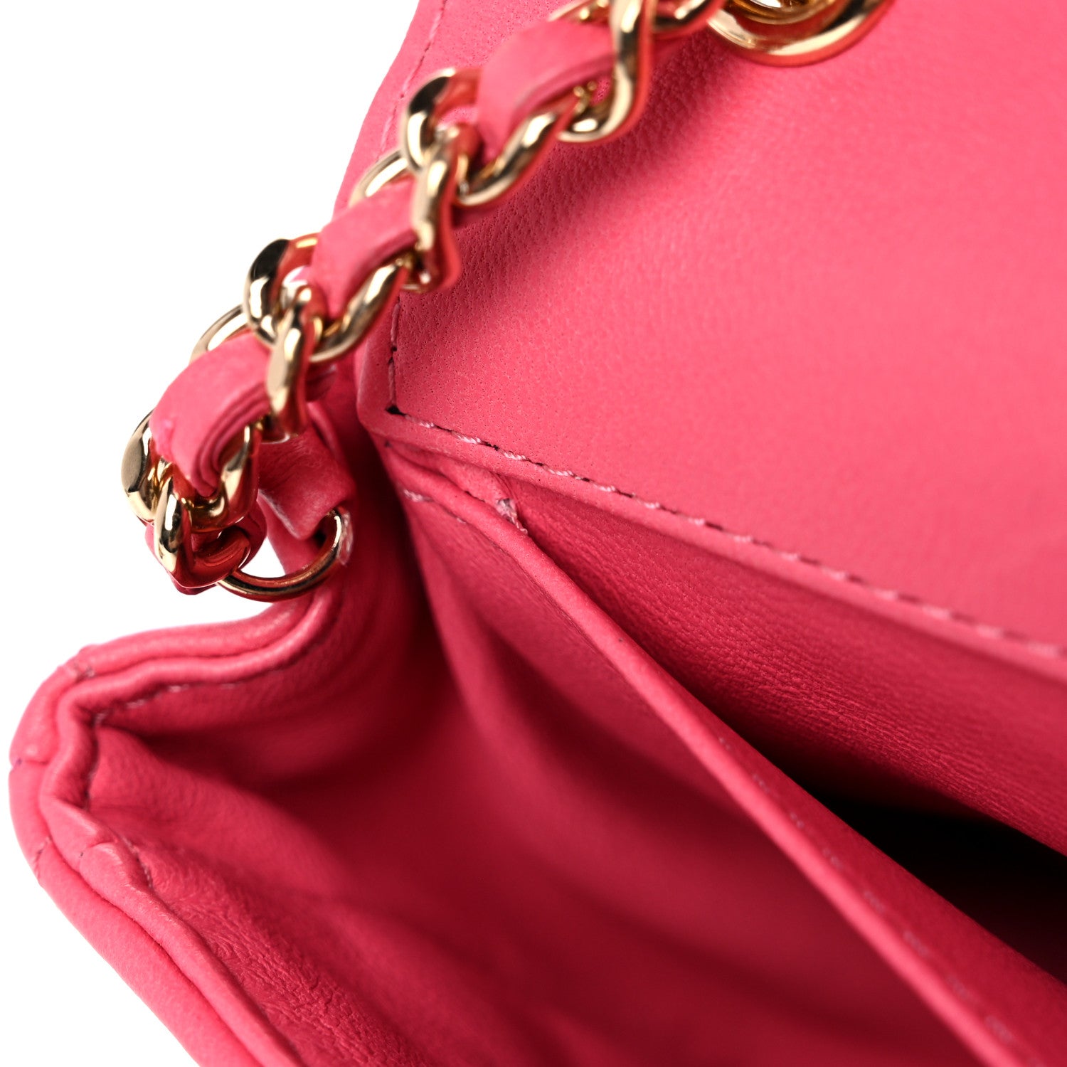 Chanel Lambskin Quilted Extra Mini V For Victory Flap Pink 12 of 18