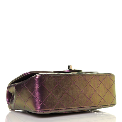 Chanel Iridescent Lambskin Quilted Mini Rectangular Flap Purple 3 of 5