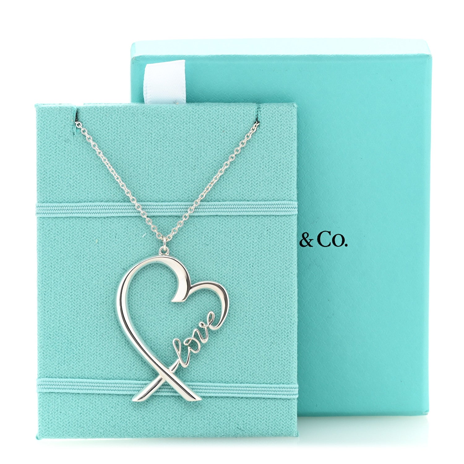 Tiffany Sterling Silver Paloma Picasso Loving Heart Love Pendant Necklace 6 of 6