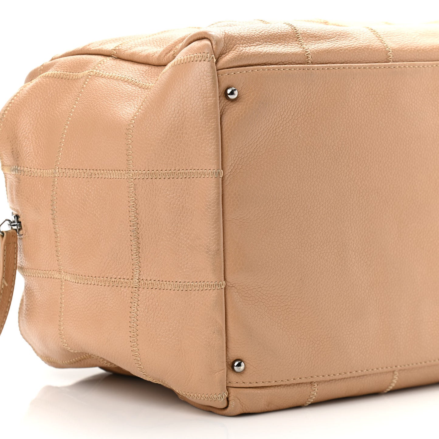 Caviar Square Stitched Tote Beige