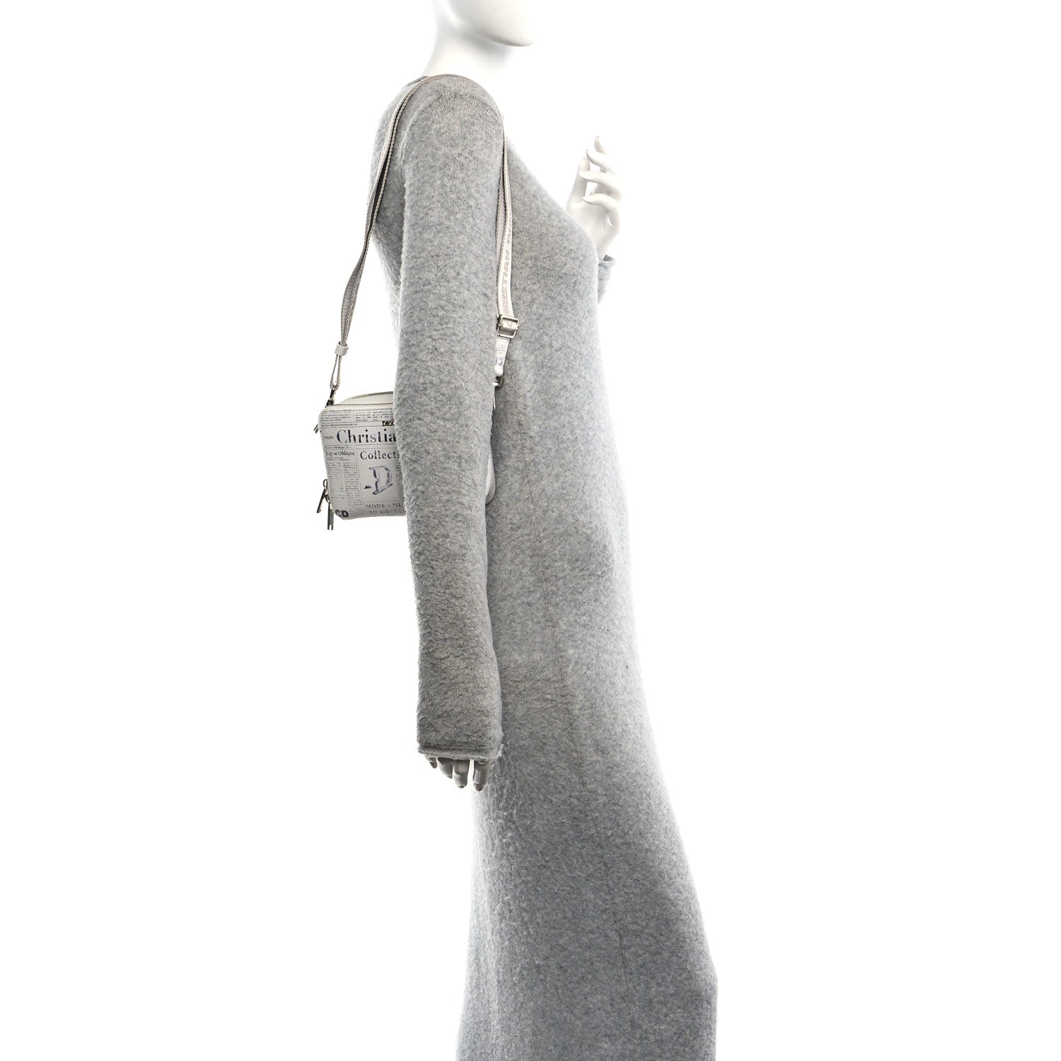 Christian Dior X DANIEL ARSHAM Grained Calfskin Newspaper Messenger White 2 of 9