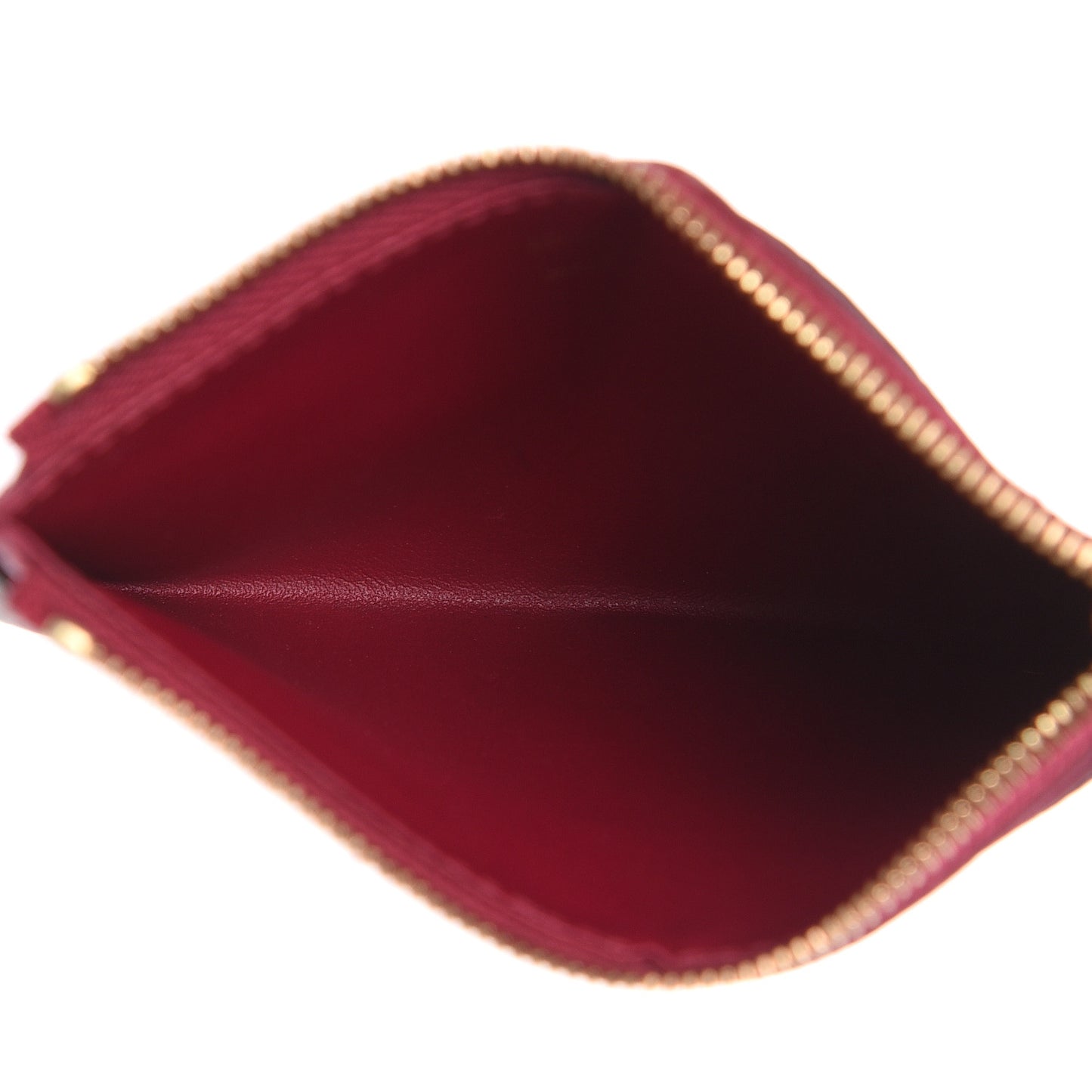 Monogram Zipped Card Holder Fuchsia