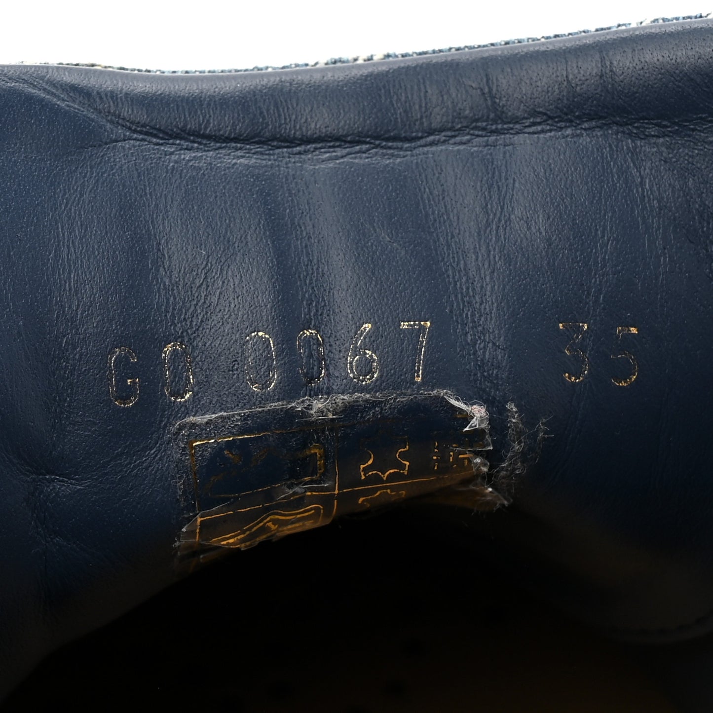 Denim Monogram Sneakers 35 Blue