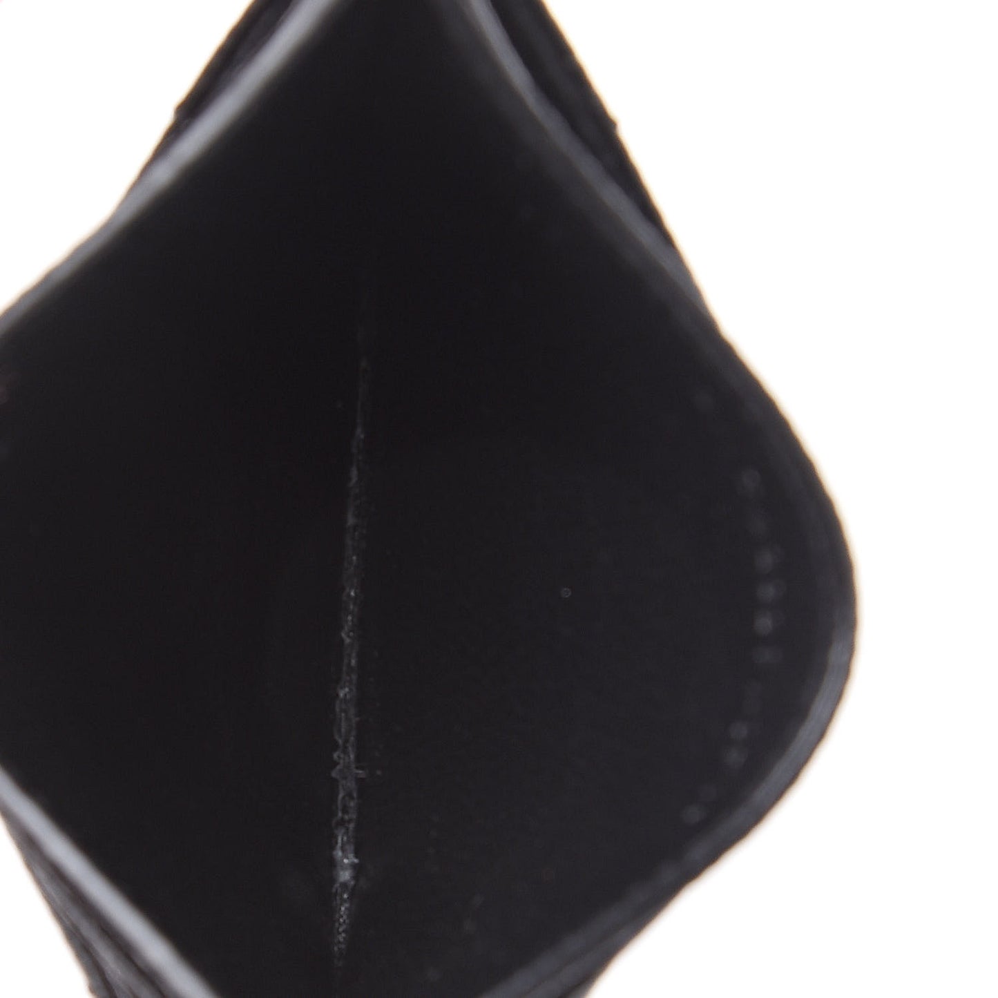 Grain De Poudre Matelasse Chevron Monogram Credit Card Case Black