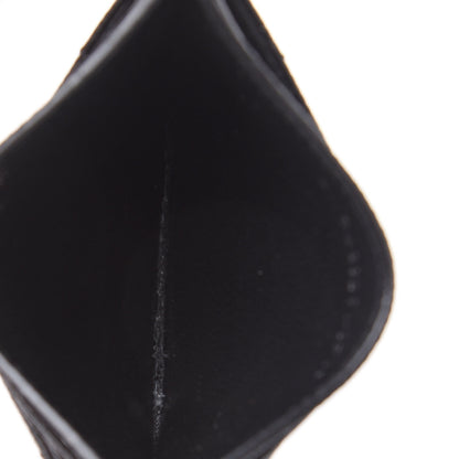 Saint Laurent Grain De Poudre Matelasse Chevron Monogram Credit Card Case Black 5 of 7