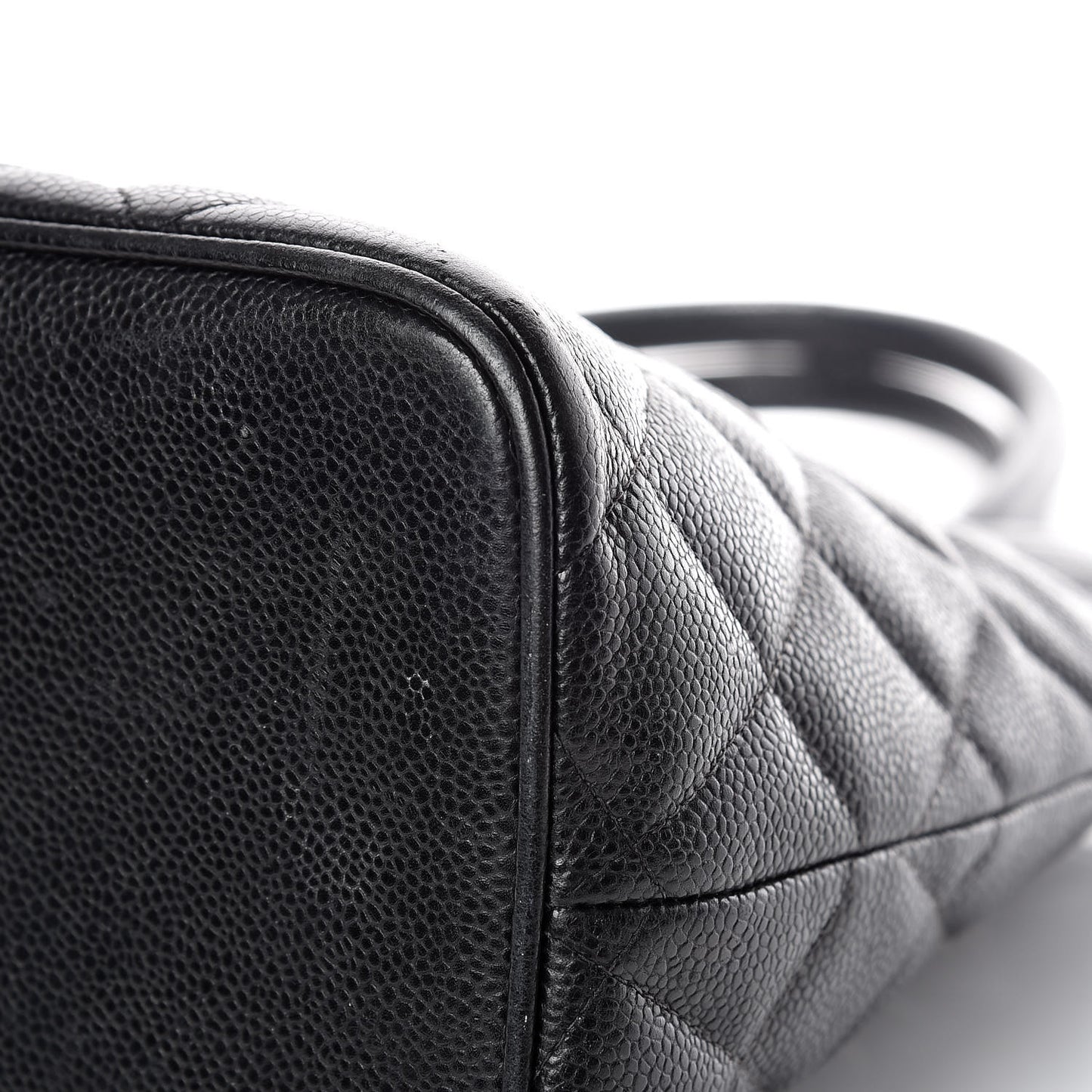 Caviar Quilted Medallion Tote Black