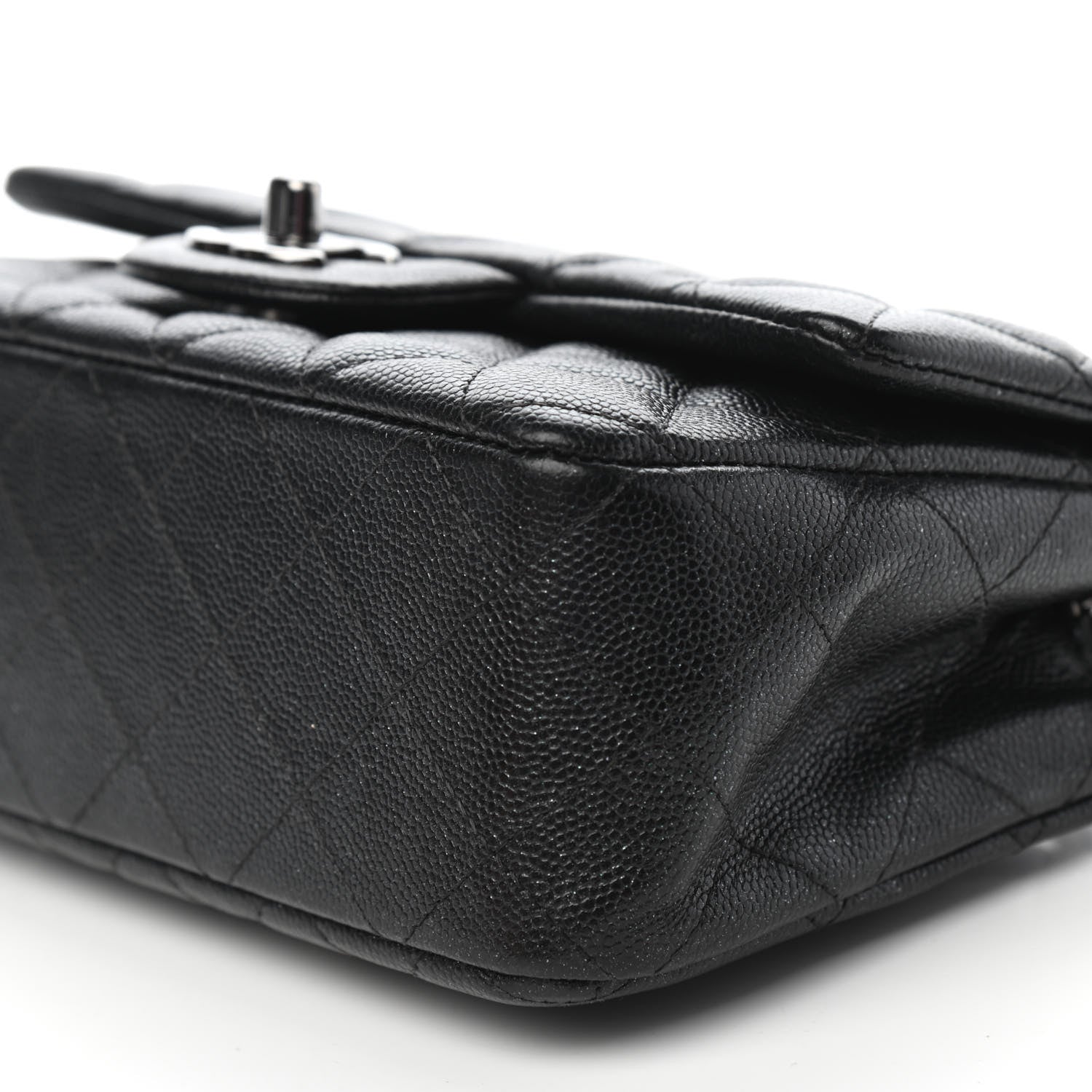 Chanel Iridescent Caviar Quilted Mini Rectangular Flap Black 9 of 10