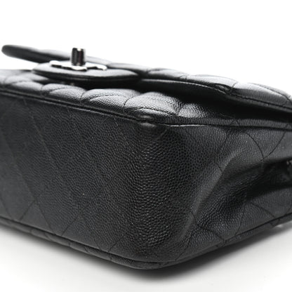 Chanel Iridescent Caviar Quilted Mini Rectangular Flap Black 9 of 10