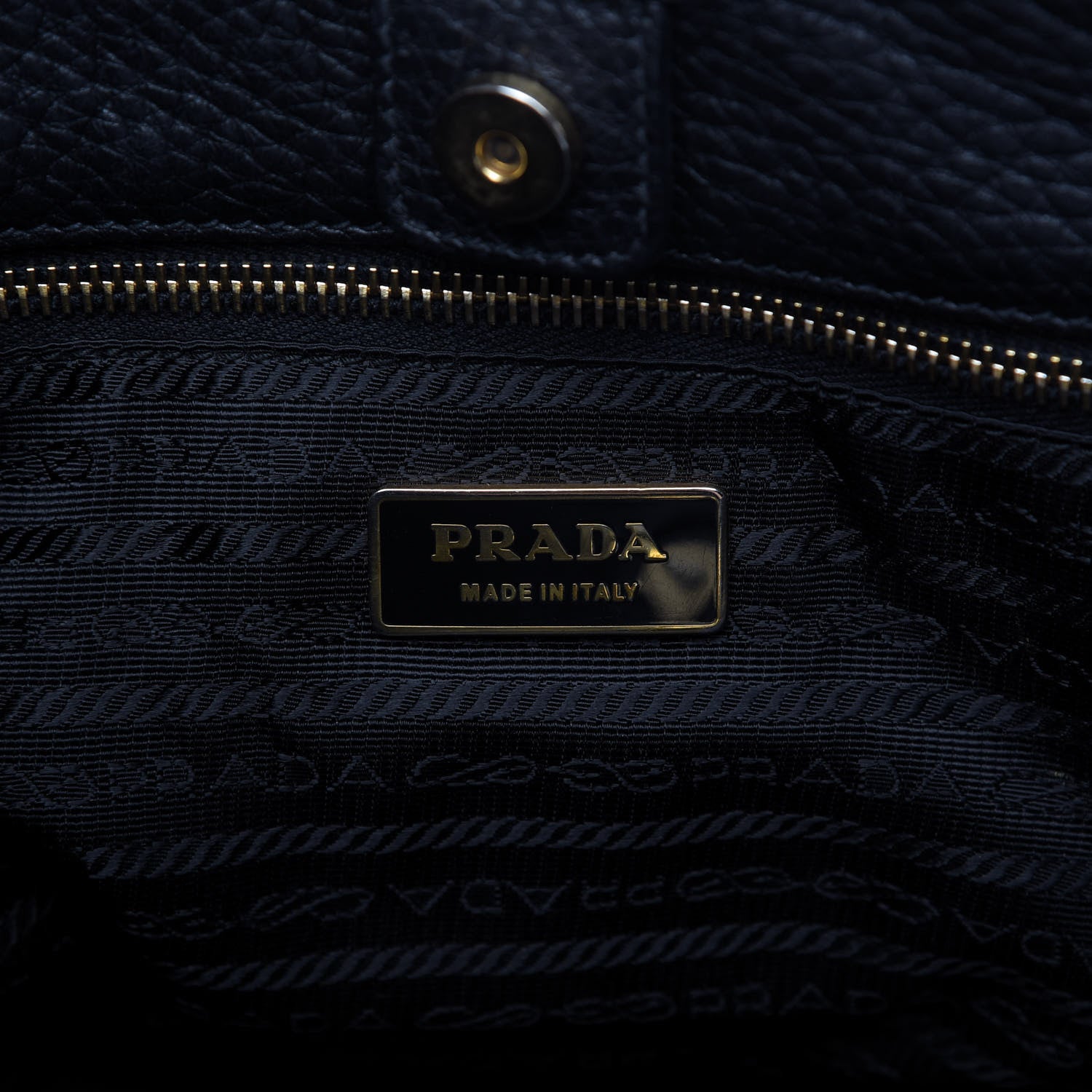 Prada Vitello Daino Shoulder Flap Bag Black 8 of 9
