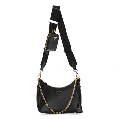 Prada Saffiano Lux Re-Edition 2005 Shoulder Bag Black 1 of 10