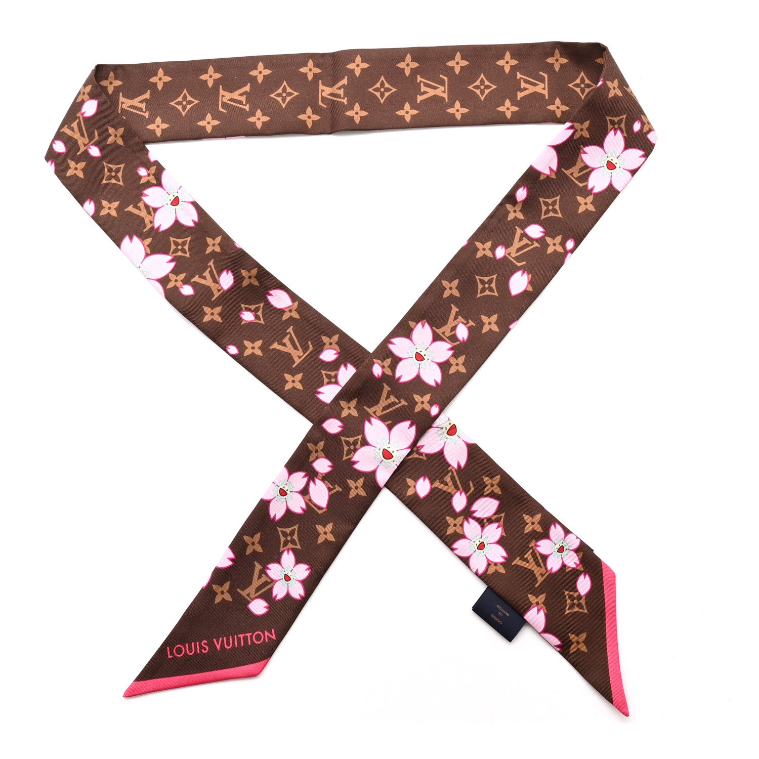 Louis Vuitton LV X TM Silk Monogram Cherry Blossom BB Bandeau Tan 1 of 3