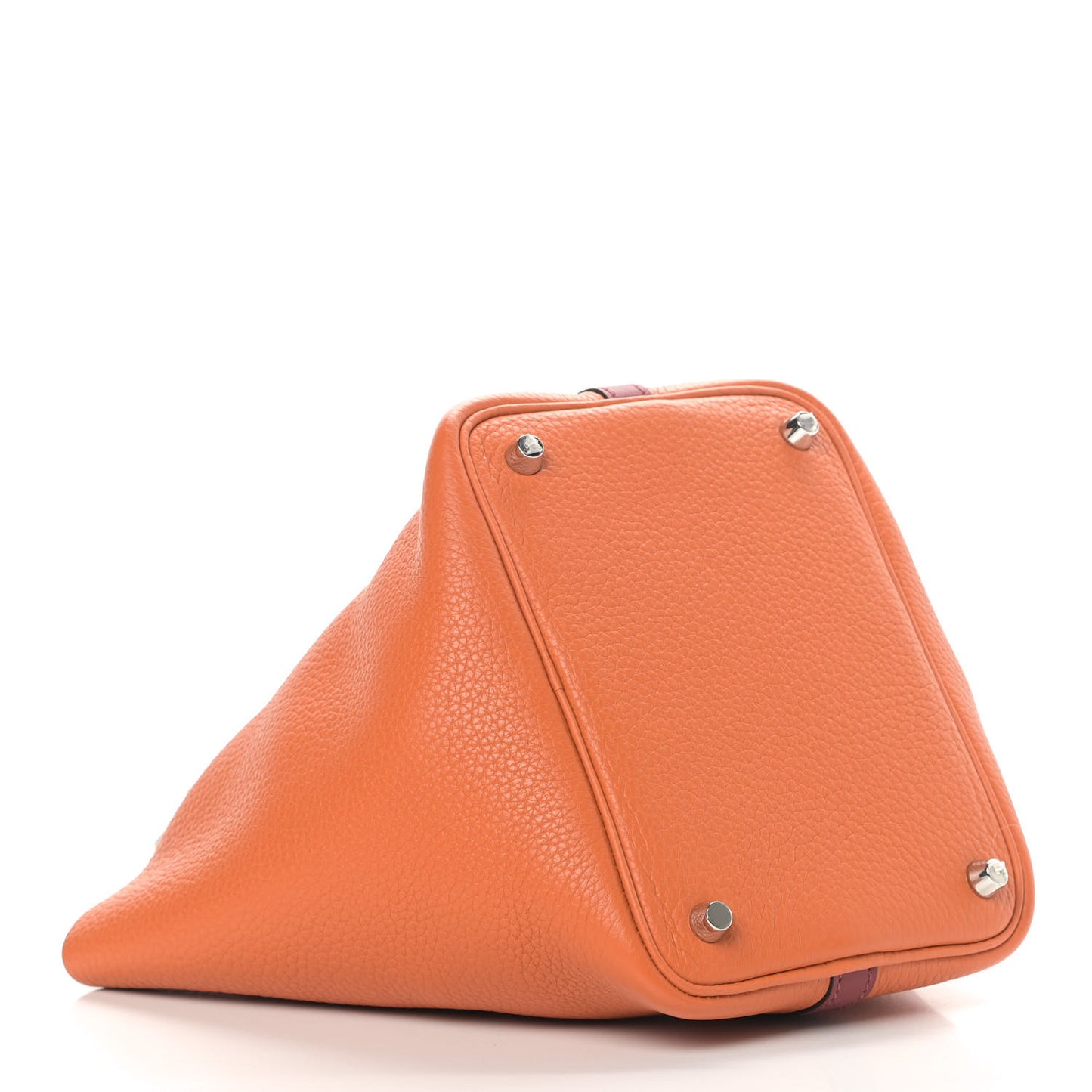 Taurillon Clemence Swift Eclat Picotin 18 PM Orange Rouge Grenat