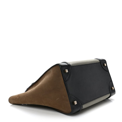 Celine Baby Grained Calfskin Nubuck Mini Tri-Color Luggage Khaki 4 of 11