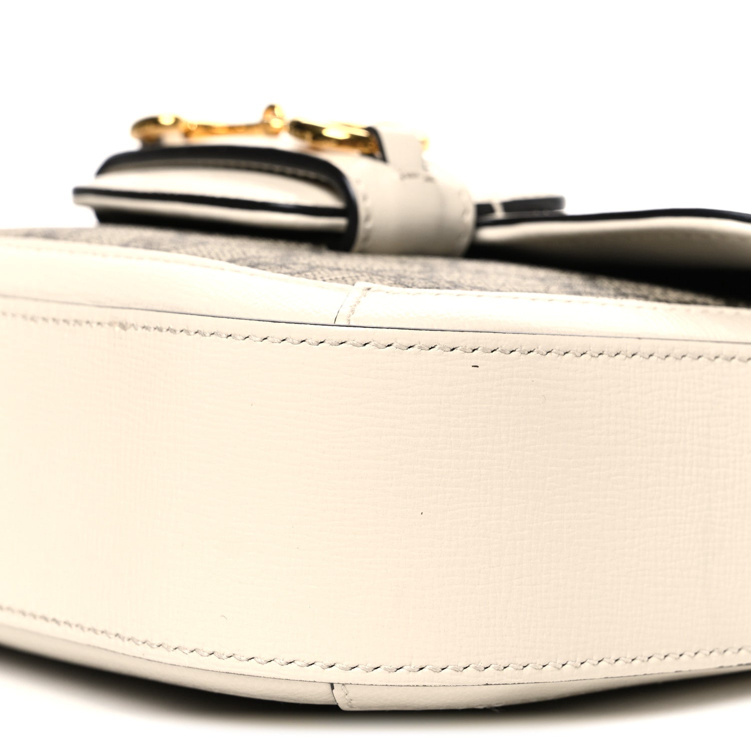 Gucci GG Supreme Monogram Web Mini Horsebit 1955 Shoulder Bag Beige Mystic White 10 of 10