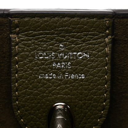 Louis Vuitton Calfskin Lockme Go Tote Green Toffee 6 of 10