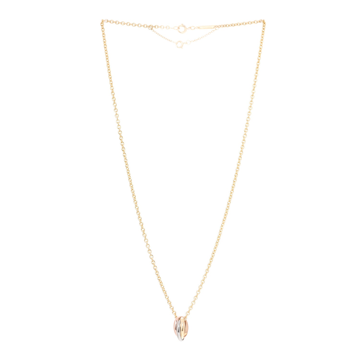 Cartier 18K Pink Yellow White Gold Trinity Pendant Necklace 3 of 5