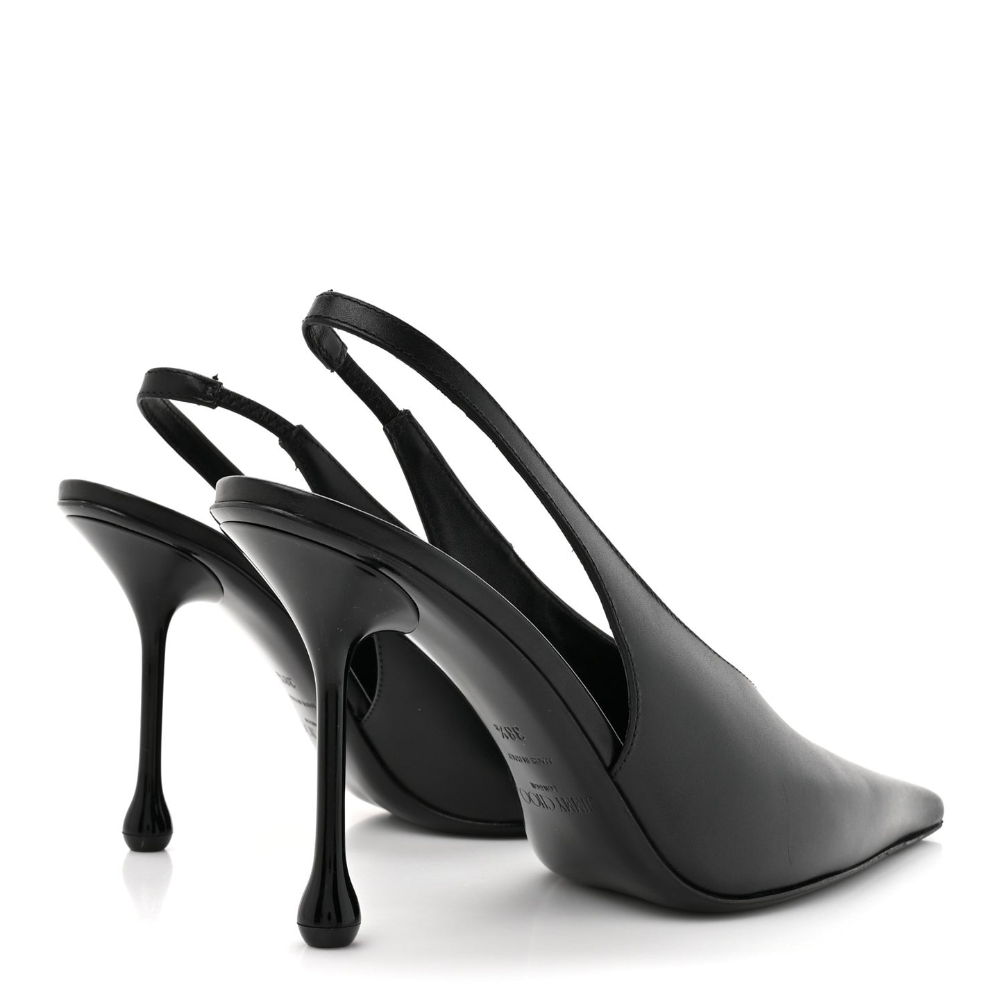 Calfskin Isa 95 Slingback Pumps 38.5 Black
