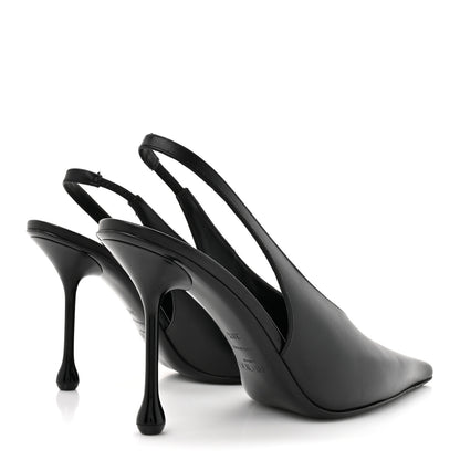 Jimmy Choo Calfskin Isa 95 Slingback Pumps 38.5 Black 5 of 9