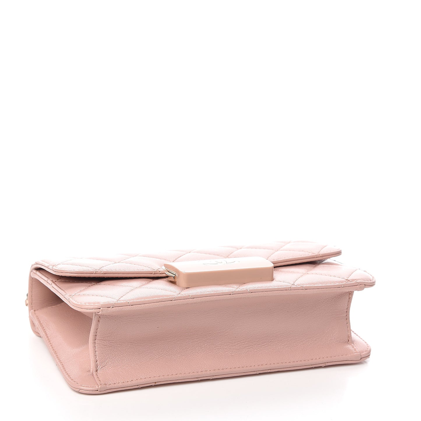 Sheepskin Quilted Mini Beauty Lock Flap Pink