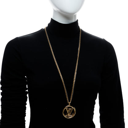 Louis Vuitton Louise Long Necklace Gold 2 of 7