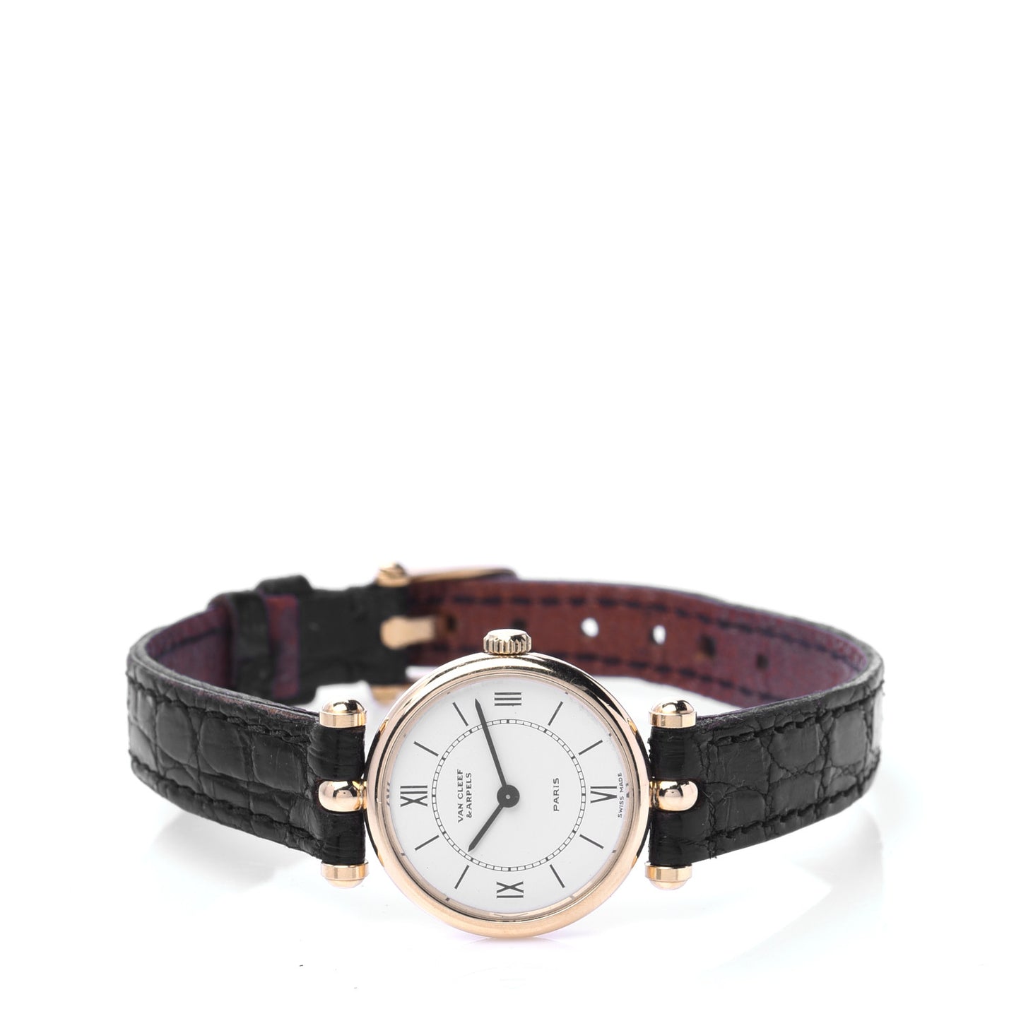 18K Yellow Gold Alligator 21mm La Collection Quartz Watch