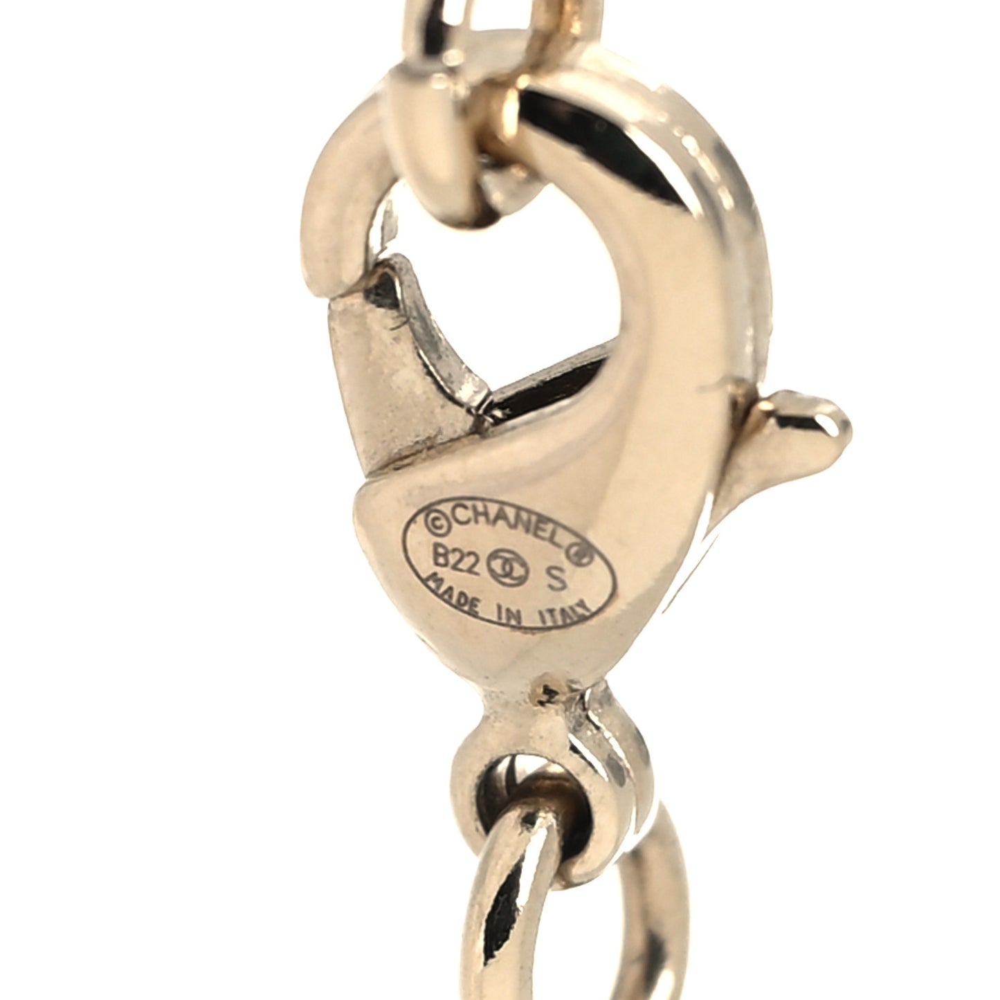 Crystal CC Medallion Necklace Gold
