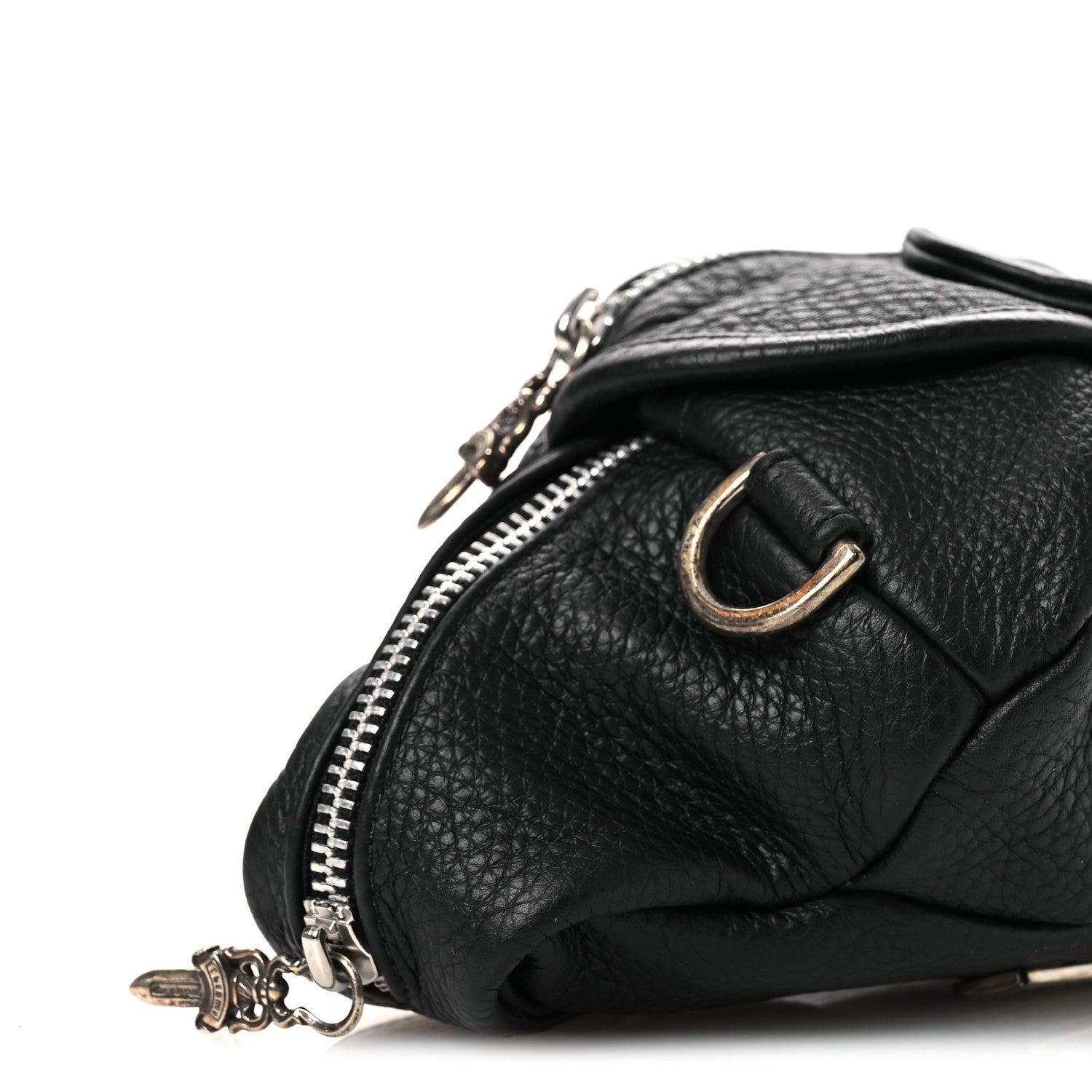 Chrome Hearts Grained Calfskin Mini Snat Pack Gunslinger Waist Bag Black 7 of 13