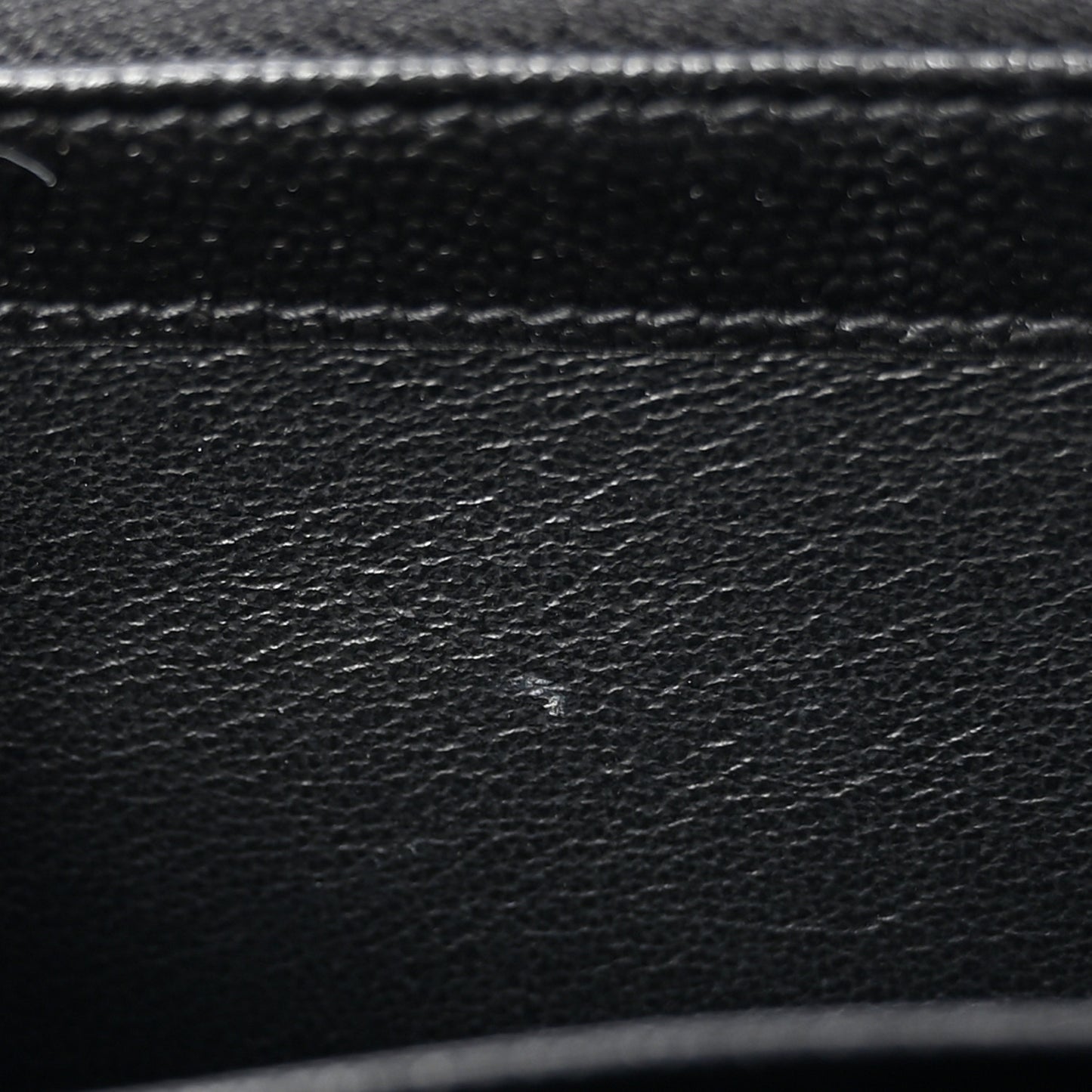 Grain De Poudre Matelasse Chevron Monogram Flap Wallet Black
