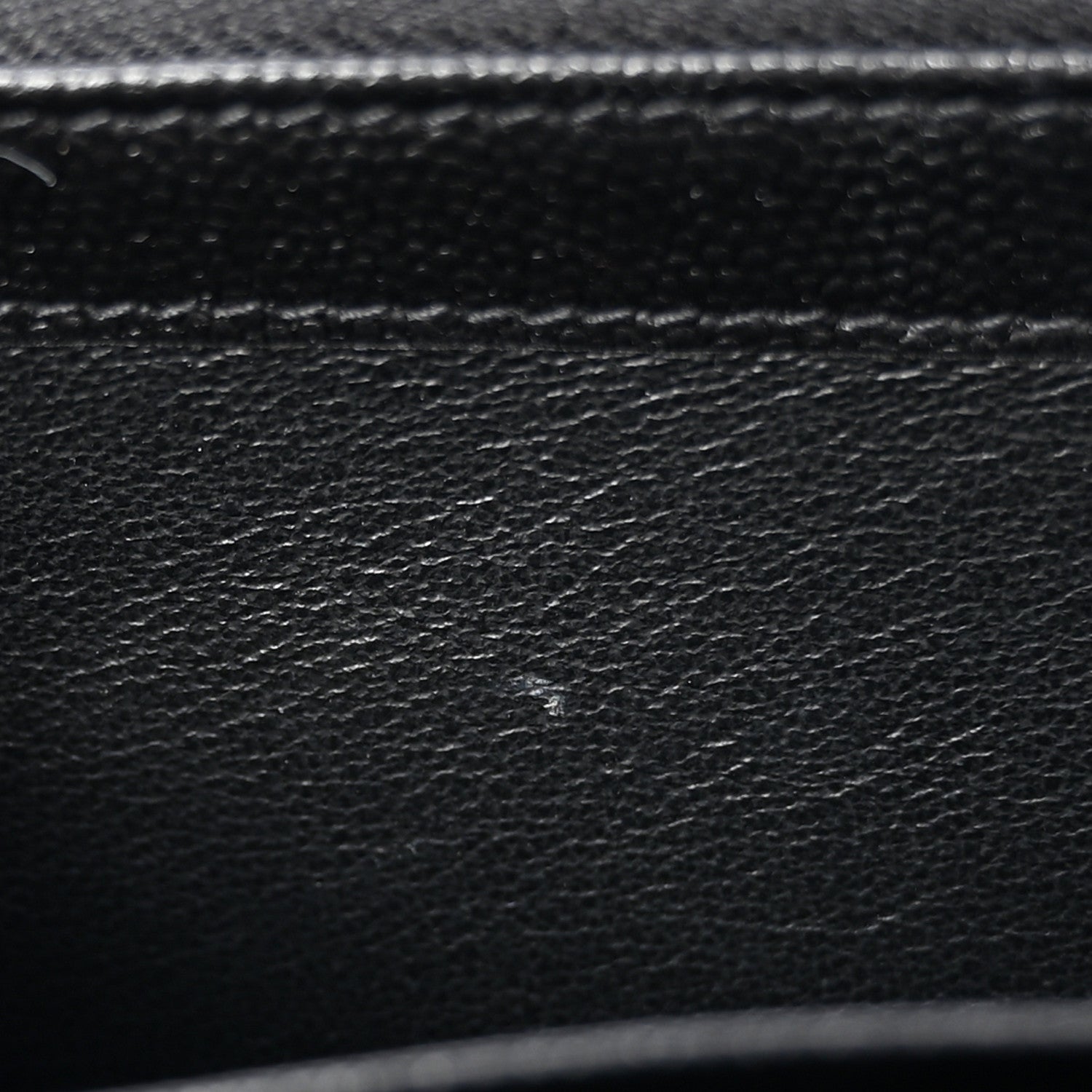 Saint Laurent Grain De Poudre Matelasse Chevron Monogram Flap Wallet Black 7 of 11