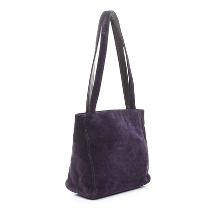 Chanel Suede CC Shoulder Bag Purple 3 of 19