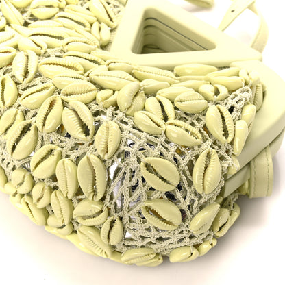 Bottega Veneta Crochet Seashell Embellished The Point Triangle Bag Lemon 9 of 9